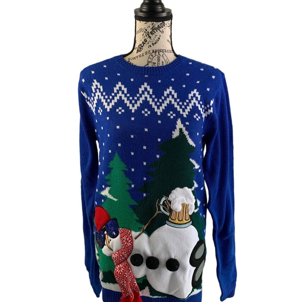 * Jolly Sweaters Women’s Size Small Pullover Sweater Christmas Snowman Winter